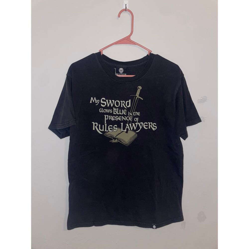 Y2K Jinx Entertainment My Sword Glows Blue Rules Lawyers Shirt 2000s Medium M